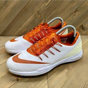 Nike Texas Longhorns Lunar Control 4 Golf Shoes Womens Size 9 White Orange‎